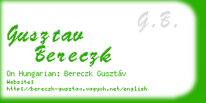 gusztav bereczk business card